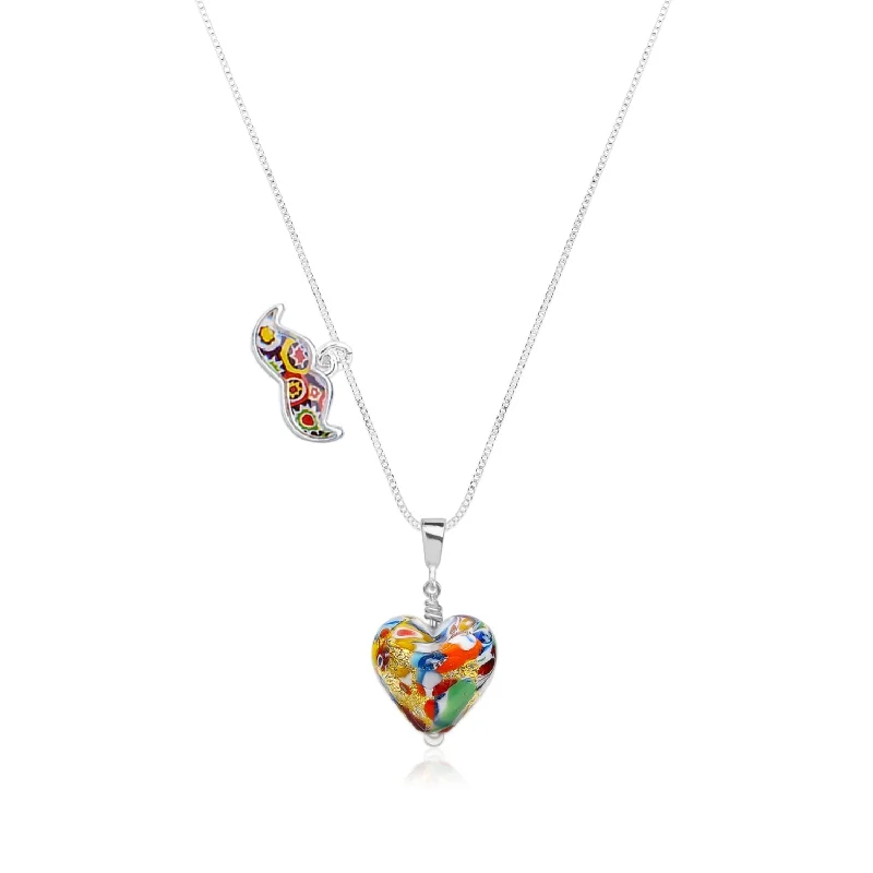 Best necklaces and pendants with adjustable chains for a customizable fit-The Kiss Mini Heart Pendant