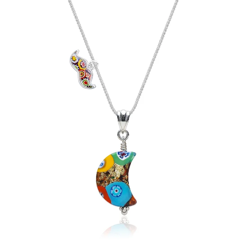 Beautiful necklaces and pendants with geometric shapes for a modern, artistic design-The Kiss Moon Necklace