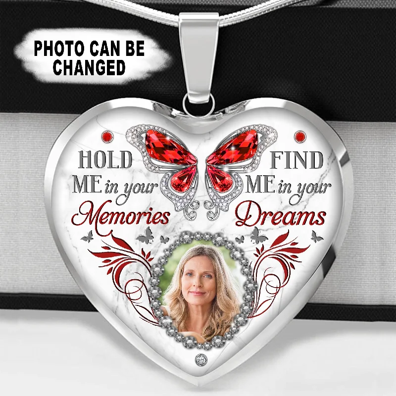 Best necklaces and pendants with cubic zirconia for a budget-friendly dazzling effect-Hold Me In Your Memories Customize Photo Necklace