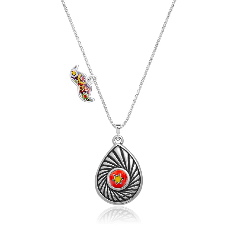 Best necklaces and pendants with seashell designs for a tropical, beachy vibe-Single Flower Teardrop Necklace