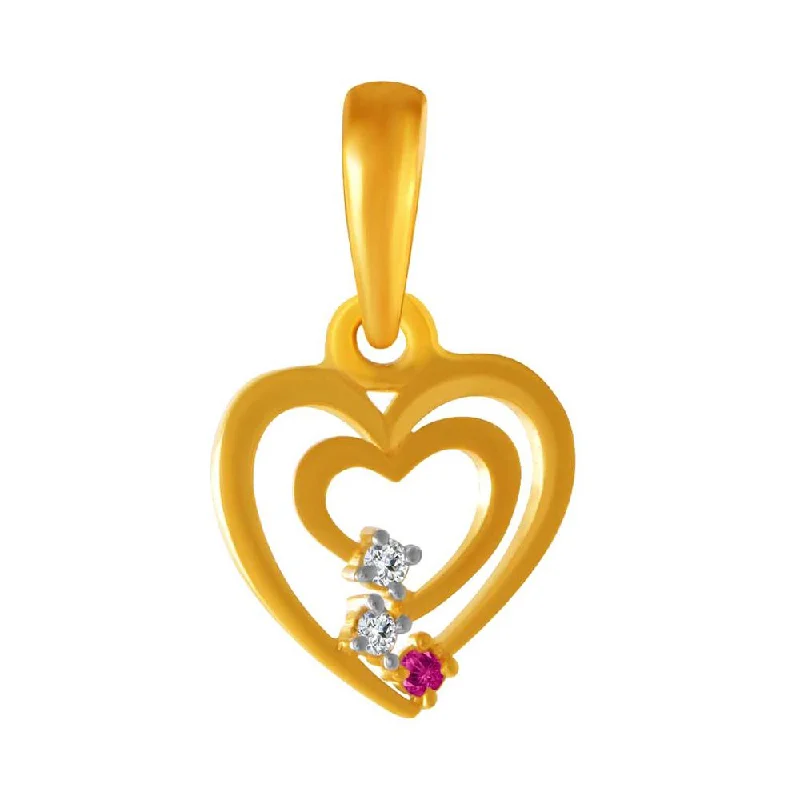 Best necklaces and pendants with minimalist pendants for a sleek, understated look-14k Dual Interlocked Hearts Adorned With S