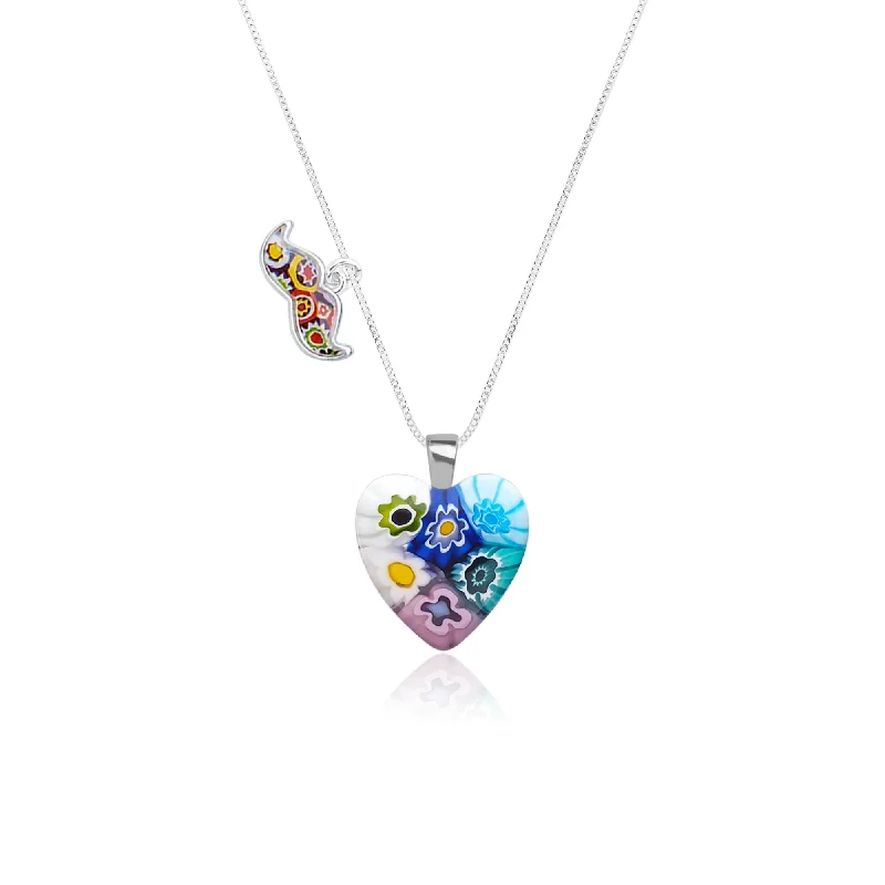 Best necklaces and pendants with silver chains for a sleek, timeless look-Six in Bloom Heart Necklace