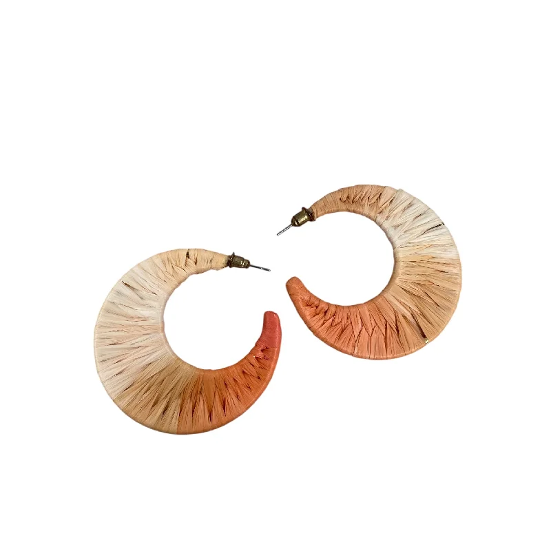 Clip On Drop Earrings for Non Pierced -Earrings Hoop By Cme In Peach