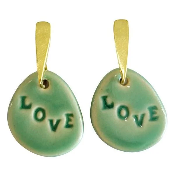 Drop Earrings for Travel Look -Darby LOVE Green Earrings