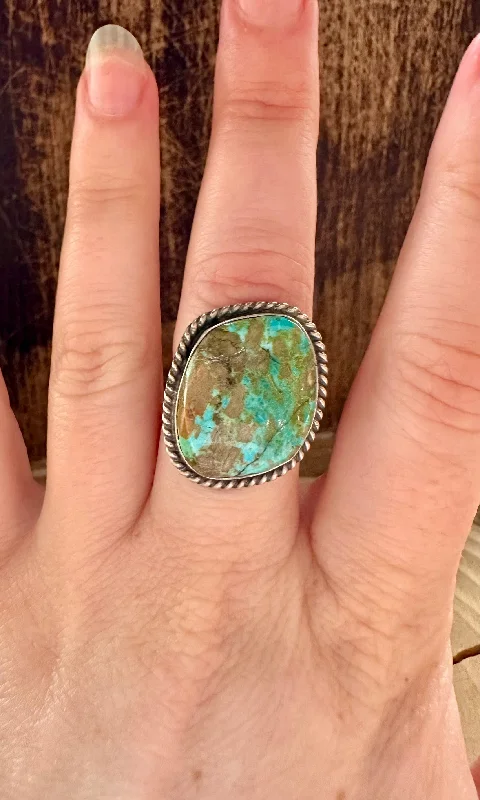 Gold rings with intricate celtic knot patterns -POND Full of TURQUOISE Sterling Silver Ring • Size 6