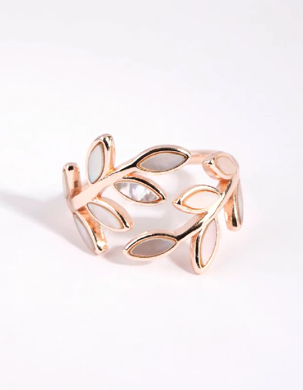 Rings with sunburst citrine for radiant appeal -Rose Gold Pink Enamel Butterfly Ring