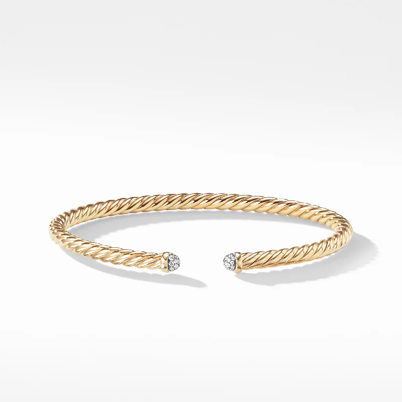 Bracelets with floral motifs for romantic touch -David Yurman  Bracelet in 18-Karat Yellow Gold