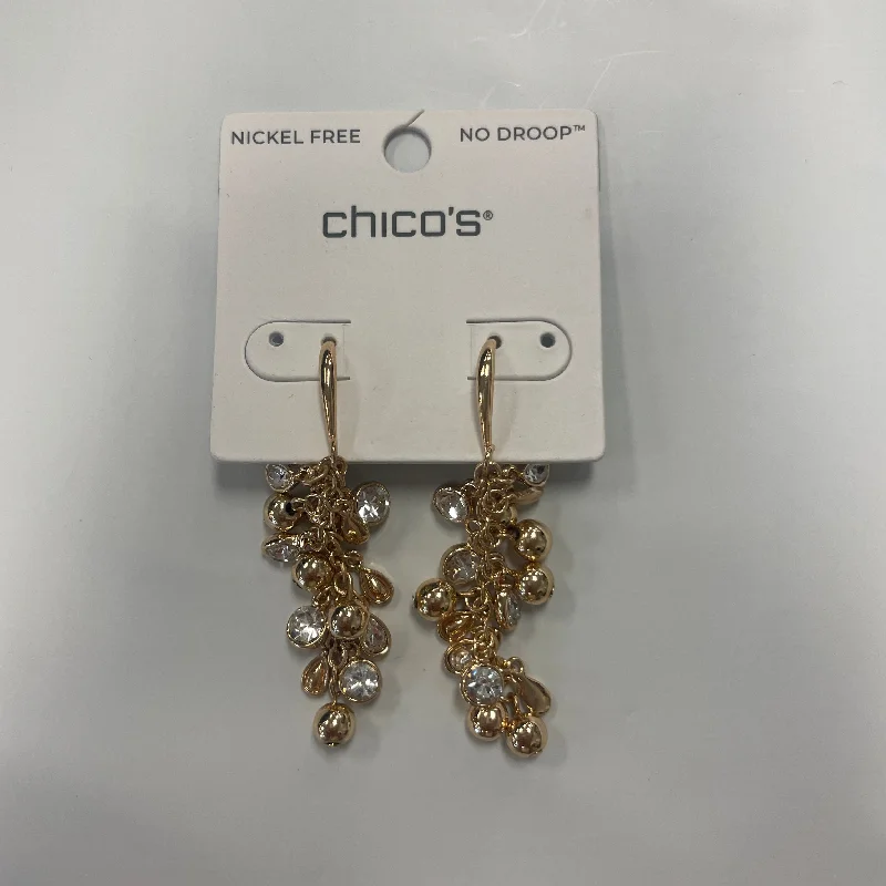 Floral Drop Earrings with Petals -Earrings Dangle/drop By Chicos