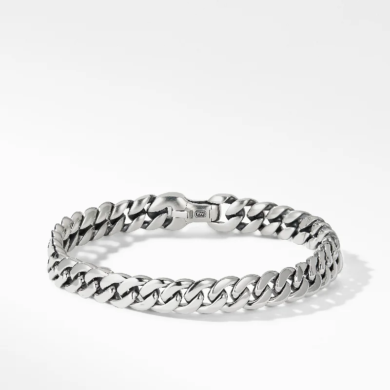 Bracelets with vintage claw-set gemstones -David Yurman The Chain Collection Bracelet in Sterling Silver