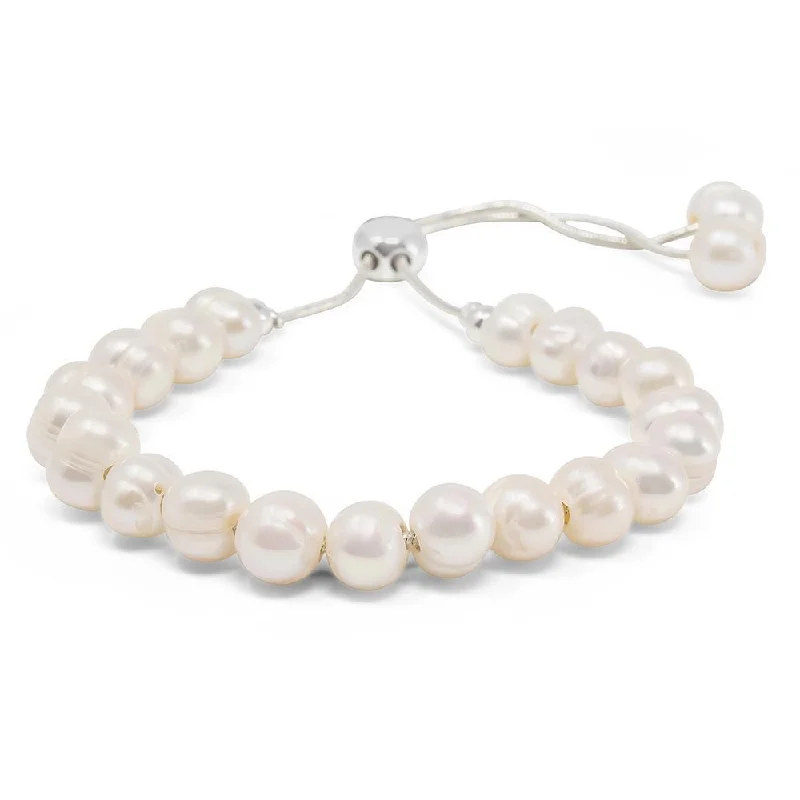 Bracelets with pearl beads for classic beauty -Freshwater Pearl Adjustable Bracelets