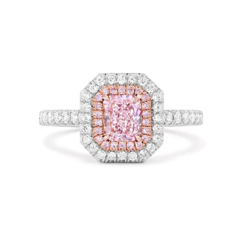 Rings with coral stones for vibrant pop -Pink Radiant Ring