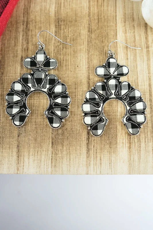 Drop Earrings for Everyday Glamour -SALE! Black and White Thorne Naja Earrings