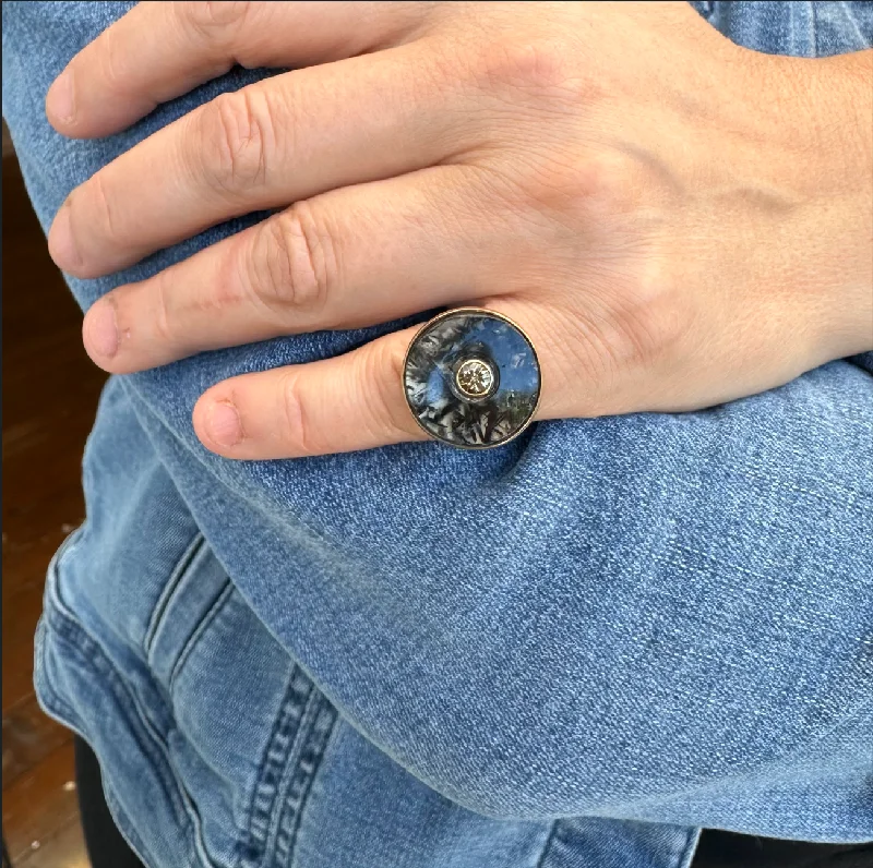 Rings with labradorite stones for mystic flash -Natural Tanzanite Ring