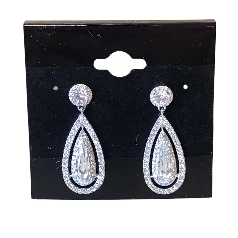 Crystal Drop Earrings for Sparkle -Earrings Dangle/Drop In Silver