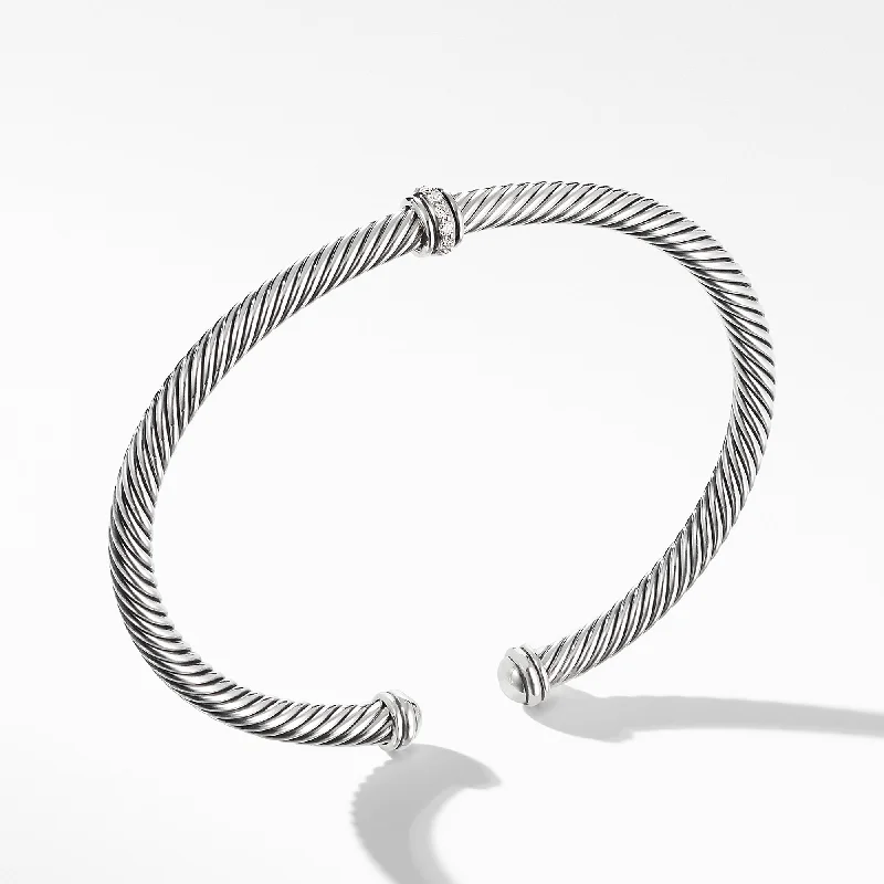 Bangles with natural amber for warm glow -David Yurman  Bracelet in Sterling Silver