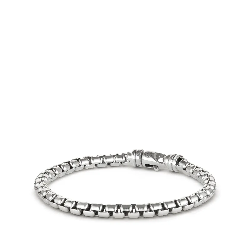 Stackable bangles with colorful enamel finishes -David Yurman The Chain Collection Bracelet in Sterling Silver