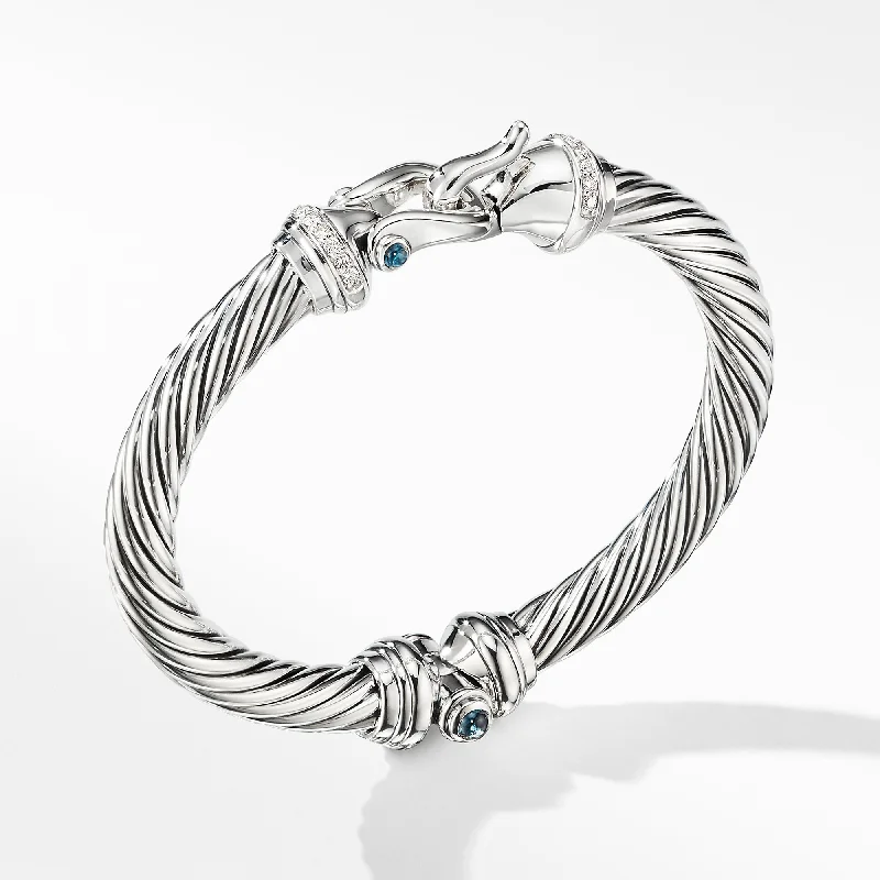 Bangles with chunky designs for statement wear -David Yurman  Bracelet in Sterling Silver