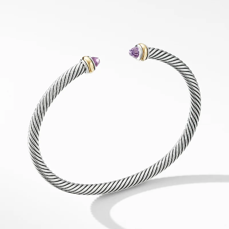 Bracelets with fluorite stones for rainbow hues -David Yurman  Bracelet in Silver and 18-Karat Yellow Gold