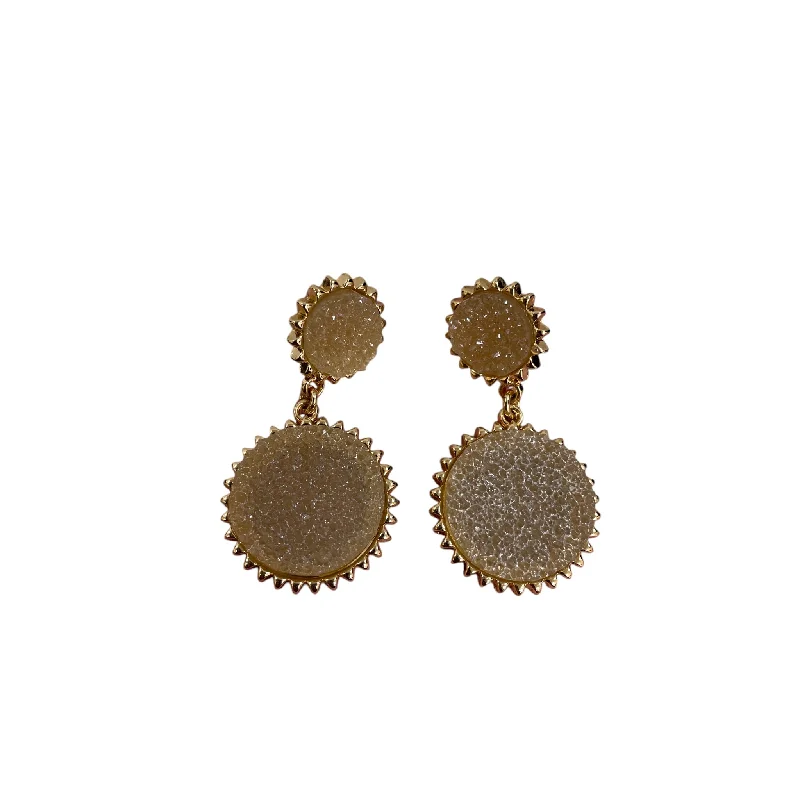 Screw Back Drop Earrings for Security -Earrings Dangle/Drop By Sugarfix By Baublebar In Taupe