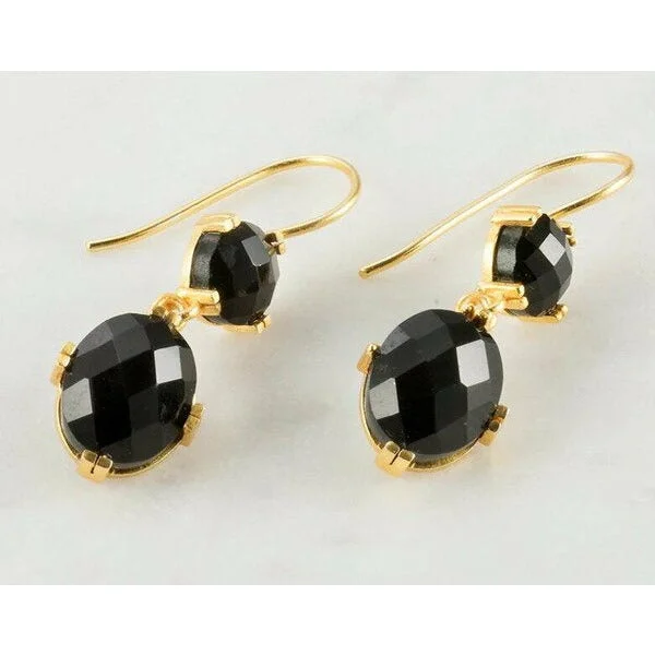 Adjustable Drop Earrings for Custom Fit -Zafino Maison Black Onyx Earrings