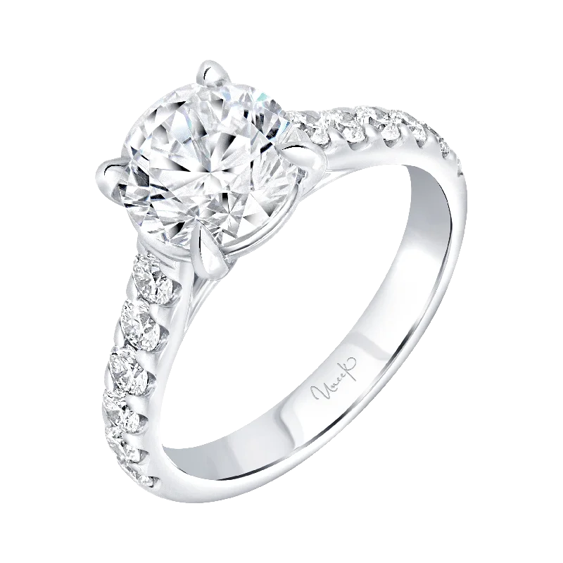 Rings with shield-shaped stones for boldness -0.65ctw Round Engagement Ring