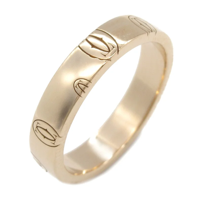 Gold rings with intricate celtic knot patterns -Cartier Happy Birthday Ring K18PG Pink Gold