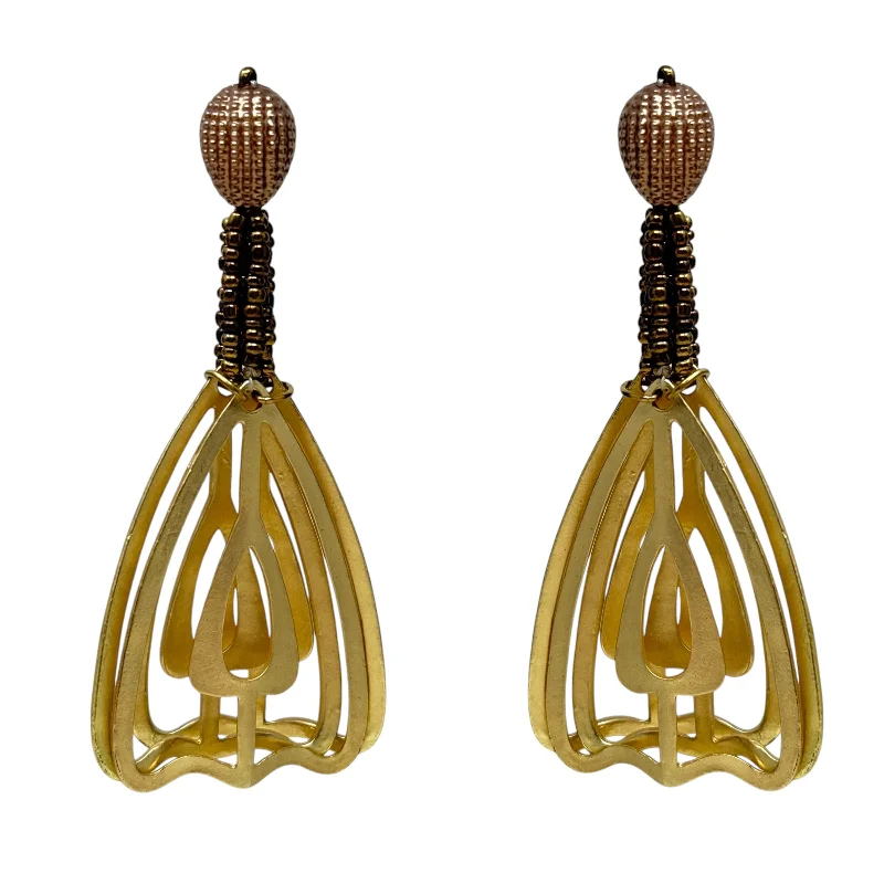 Indian Drop Earrings with Intricacy -Wing Statement Earrings By Unbranded