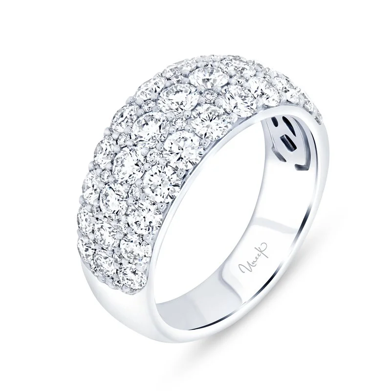 Rings with engraved constellations for stargazers -Diamond 3-Row Fashion Ring