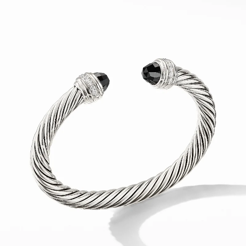 Gold bracelets with delicate diamond charm accents -David Yurman  Bracelet in Sterling Silver