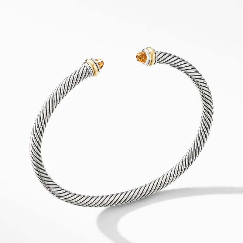 Bracelets with open cuff for easy wear -David Yurman  Bracelet in Silver and 18-Karat Yellow Gold