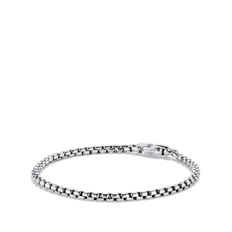 Bracelets with sapphire gems for blue sparkle -David Yurman The Chain Collection Bracelet in Sterling Silver