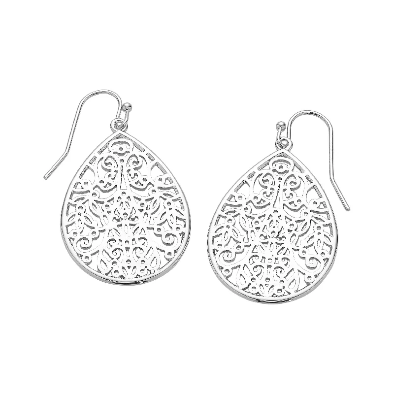 Drop Earrings for Work Attire -Liberte Meagan Silver Earrings