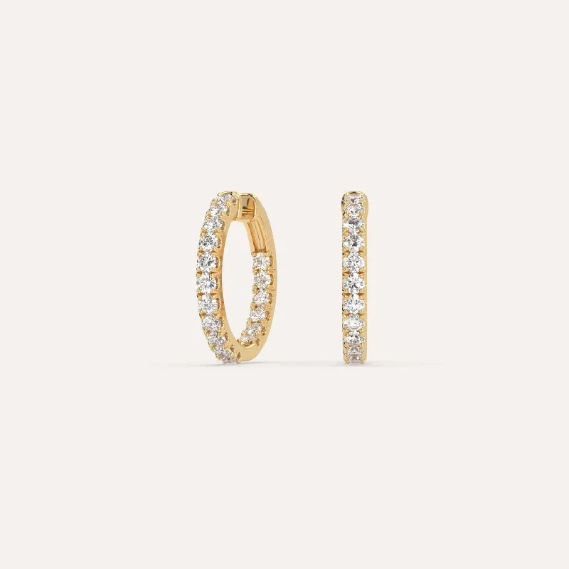 Best hoop earrings with smooth ceramic finishes for a polished, clean style-1 carat Diamond Hoop Earrings