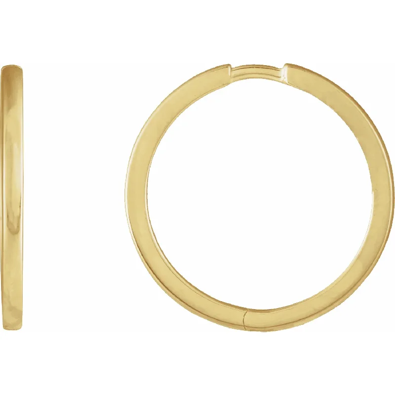 Classic hoop earrings with a thin profile for a sleek and subtle style-14k Gold 'Huggie' Hoop