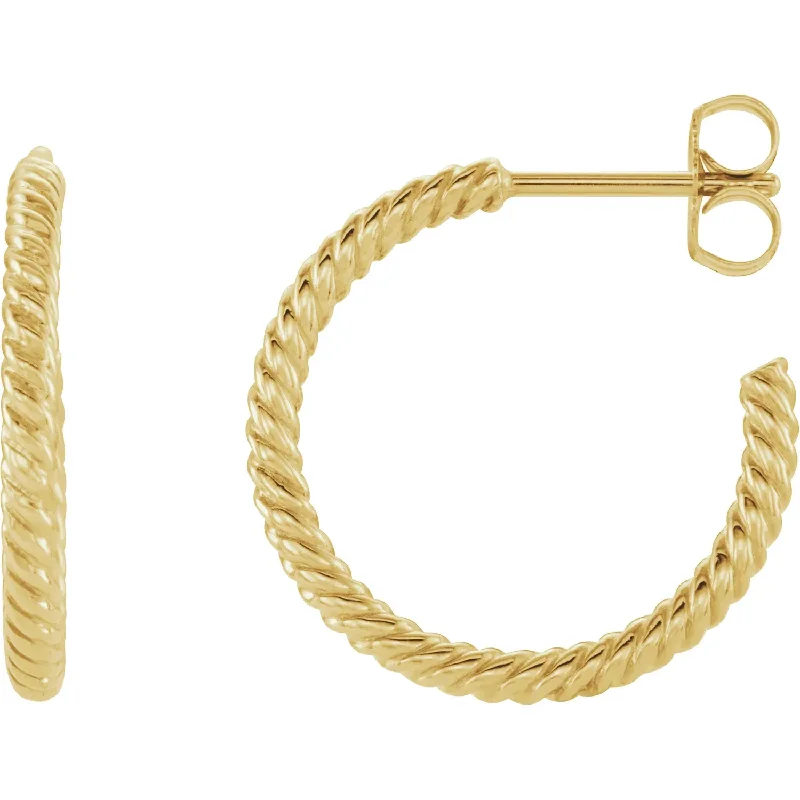 Best hoop earrings with gold-plated finishes for an affordable luxury vibe-14k Gold Twisted Hoops