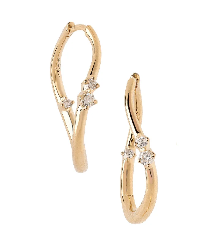 Best hoop earrings with gemstone accents for a colorful and elegant appearance-Medium Melt Hoops