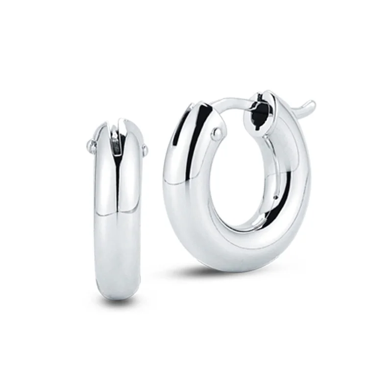 Hoop earrings with leather accents for a sleek and bold combination-Hoop Earrings