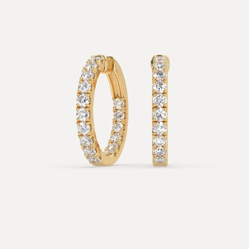 Best hoop earrings with cubic zirconia for a budget-friendly, dazzling look-3 carat Diamond Hoop Earrings