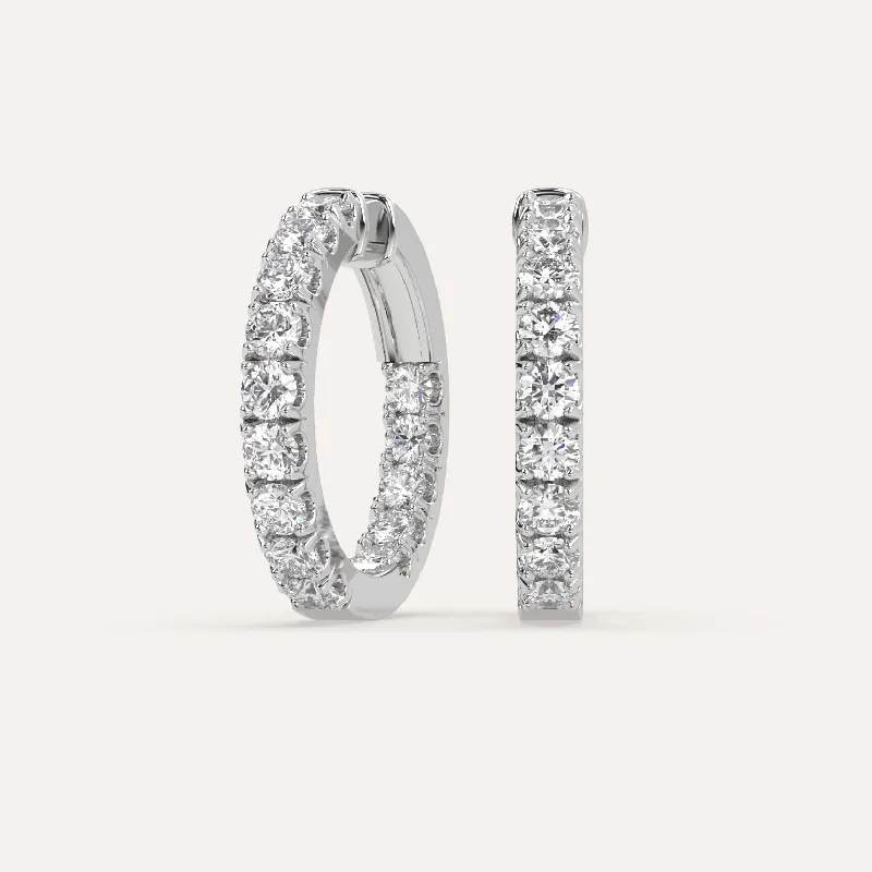 Best hoop earrings with twisted rope designs for a nautical-inspired style-4 carat Diamond Hoop Earrings