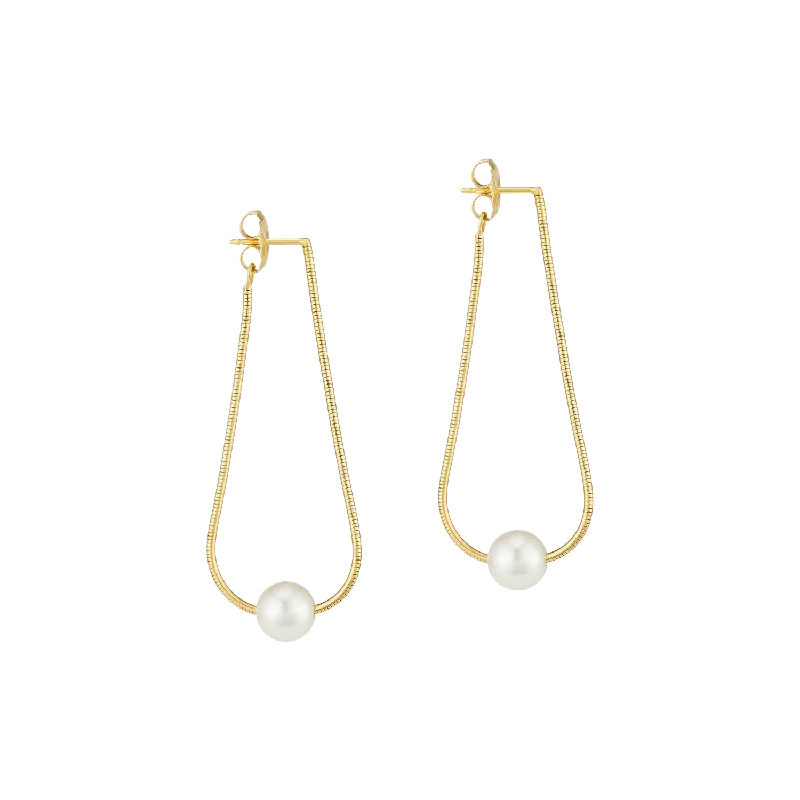 Best hoop earrings with custom engravings for a personalized and meaningful gift-Akoya Pearl Silk Earrings