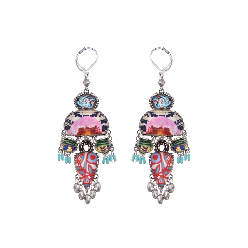 Hoop earrings with leather accents for a sleek and bold combination-Carnival Set, Fiesta Earrings