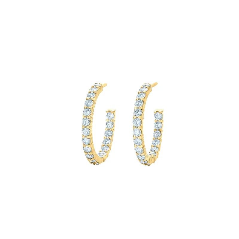 Best hoop earrings with snake chain details for a sleek and modern touch-Diamond Hoop Earrings