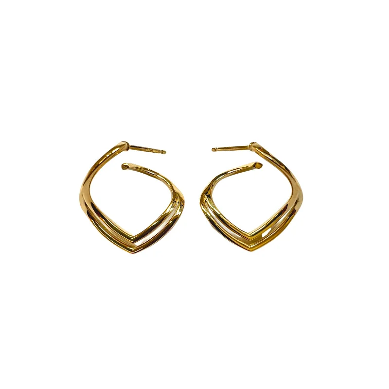 Hoop earrings with polished metal for a shiny and high-quality finish-Wide Willow Earrings