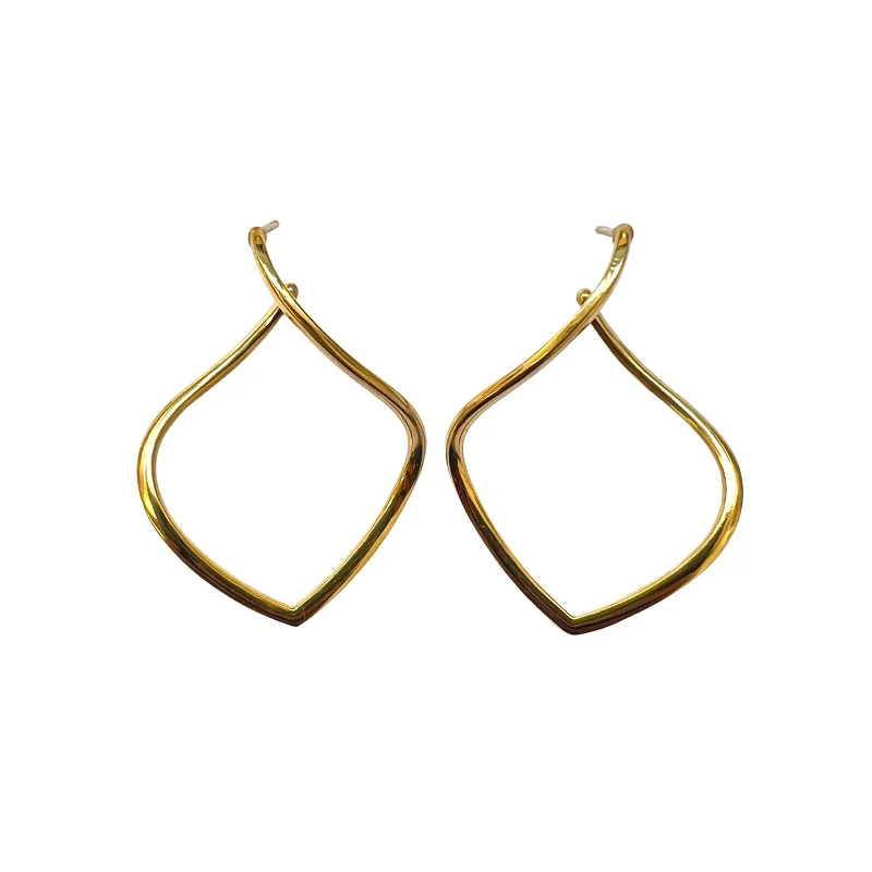 Hoop earrings with a chunky design for a bold and trendy statement-Large Willow Hoop Earrings