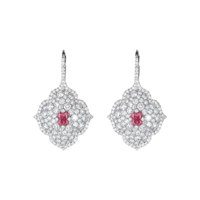 Hoop earrings with dangling charms for a playful and fun look-Ruby and Diamond Pasha Earrings