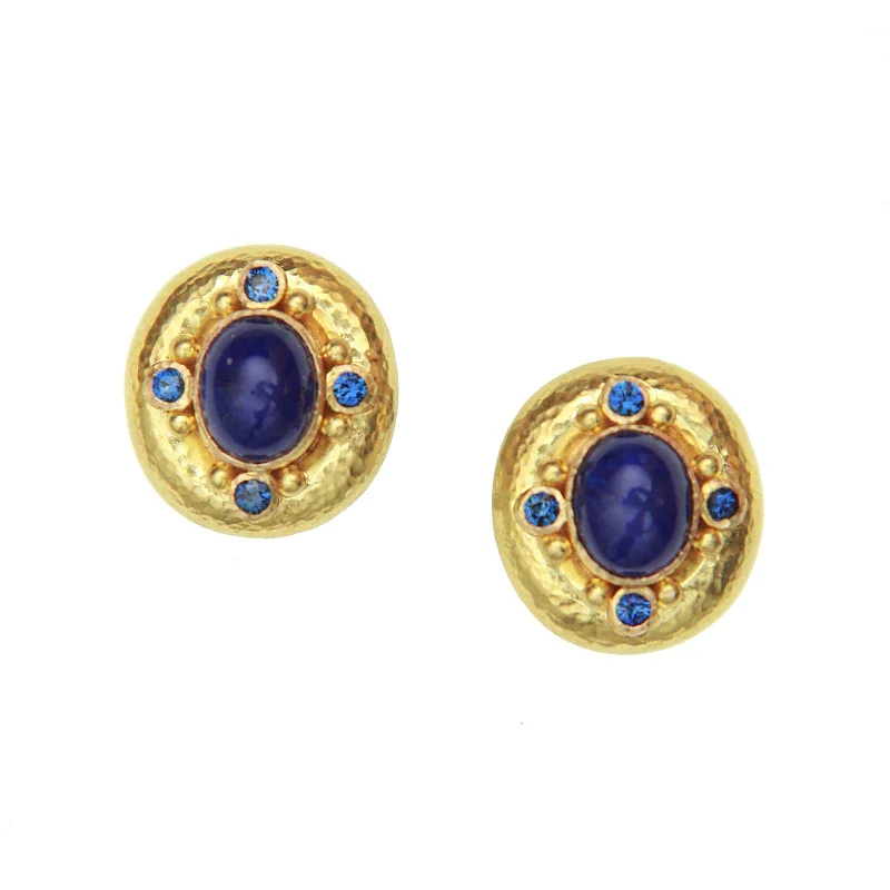 Best hoop earrings with sterling silver for an affordable and chic design-Lapis and Blue Sapphire Earrings