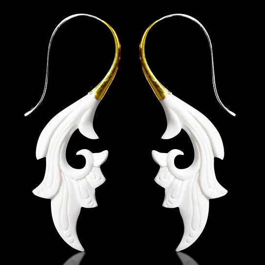 Hoop earrings with a matte black finish for a sleek, edgy vibe-<span>ESB-389<span>: </span></span>Delayla Curls - Bone