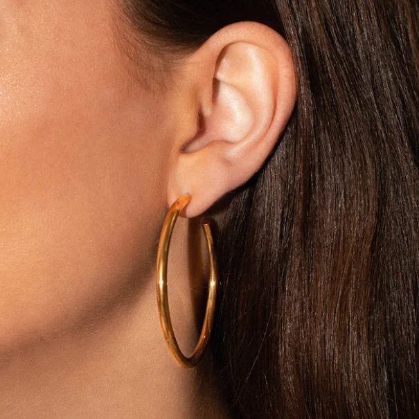 Best hoop earrings with crescent-shaped designs for a bold, moon-inspired style-Essential Hoops Gold