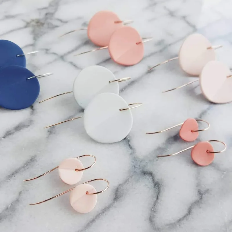 Best hoop earrings with geometric cuts for a sharp, modern appeal-"Eucalyptus" Large Porcelain Earrings