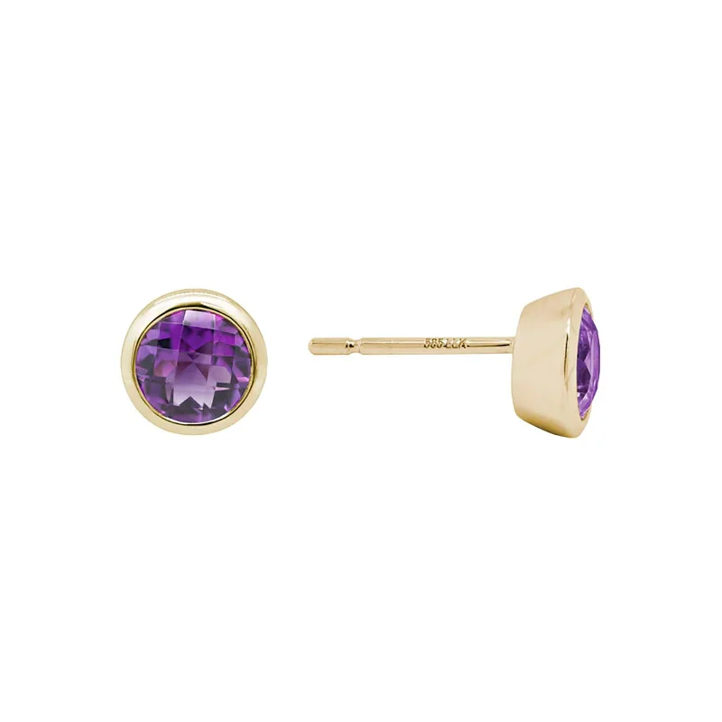 Best hoop earrings with cubic zirconia for a budget-friendly, dazzling look-Amethyst Studs